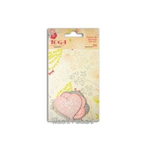 Die-Cuts Corazones en Coral, Rosa y Gris – Toga