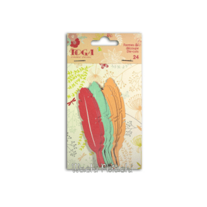 Die-Cuts Plumas en Coral, Melocotón y Menta – Toga