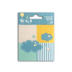 Die-Cuts Nubes en Menta, Azul y Amarillo – Toga