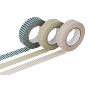 Set de 3 Washi Tapes Stripe Colores 13mm. Classiky's