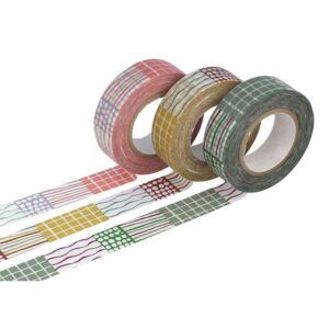Set de 3 Washi Tapes Textile Colores 15mm. Classiky's