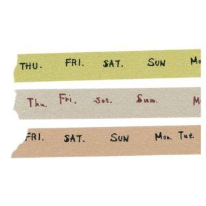 Set de 3 Washi Tapes Washi Weekly 15mm. Classiky's