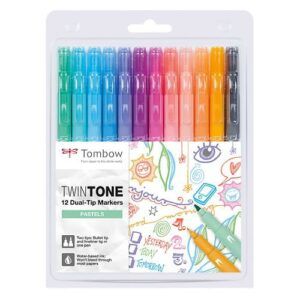 Rotuladores TwinTone Doble Punta Pastels Tombow