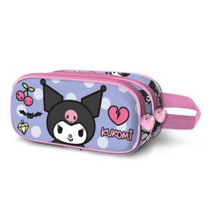 Estuche Doble Bolsillo Rebel Kuromi Sanrio