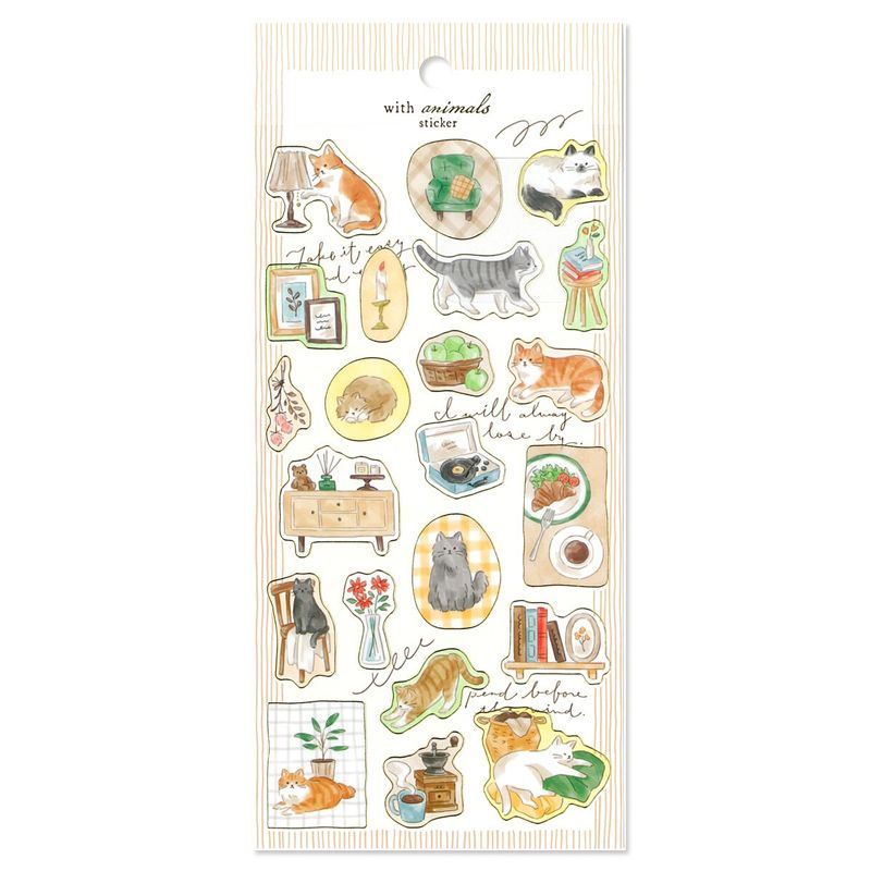 Pegatinas Gato With Animals Mind Wave