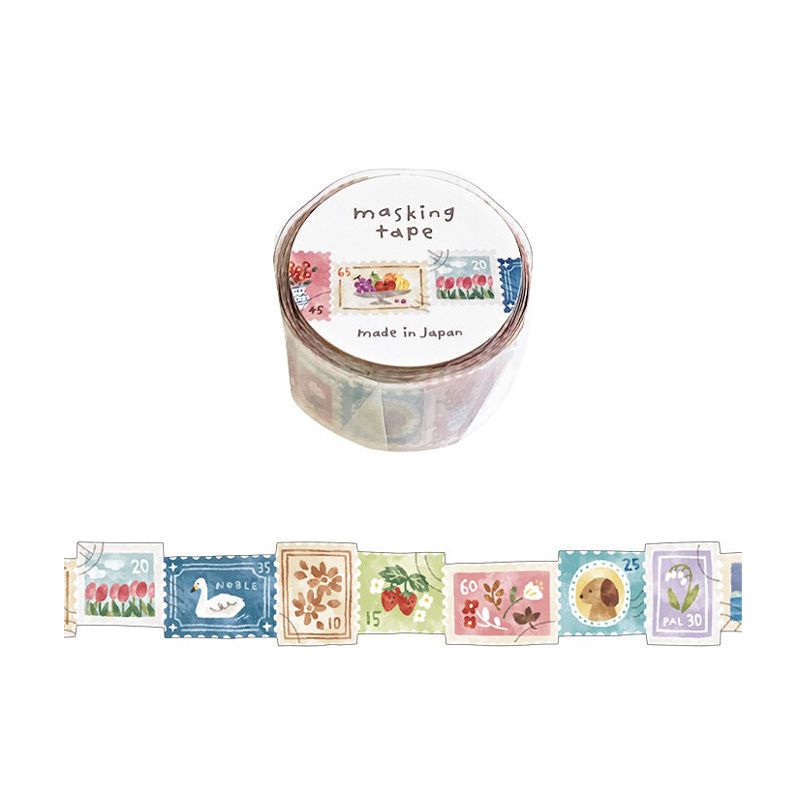 Washi Tape Troquelado Sellos Postales 18mm 5m Mind Wave