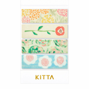 Washi Tape Marcador en Tira Flores Oníricas en Acuarela KITTA