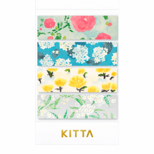 Washi Tape Marcador en Tira Flores en Acuarela KITTA