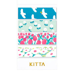 Washi Tape Marcador en Tira Flores y Aves KITTA