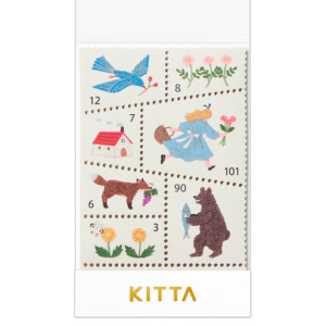 Washi Tape Marcador en Tira Sellos Postales Mañanas en el Bosque KITTA